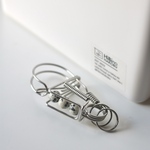 ダルメシアンジャスパーのカラビナ 天然石のキーホルダーやキーリングとしても