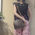 時代を超えて愛される 1265VINTAGE CELINE  マカダム ハーフラウンドトリオンフレザーバッグモチーフショルダーバッグ セリーヌ bag ヴィンテージ財布チェーンウォレット