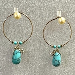 ターコイズティアドロップピアス