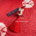 狛狐 帯飾り 根付