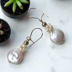 14KGF コインパールピアス　イヤリング