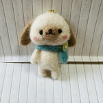 羊毛フェルト　ロップイヤーラビットのバッグチャーム