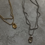 ーmelt Form necklaceー　サージカルステンレス　チェーンネックレス　ボールチェーン　コインネックレス