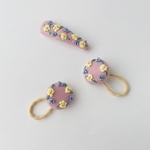 ＊petit flowerパッチンピン　ヘアゴム　pink＊