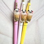【ボールペン】パンダ🐼のタピオカミルクティー　ミニチュアフード 