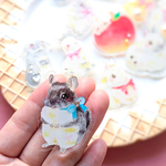 アクリルキーホルダー【ぬいぐるみぎゅっ　チンチラ】