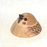 饅頭雀さん【566羽目】木製 すずめ スズメ 野鳥 まんじゅう＜銘木すずめや＞