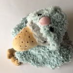 マメルリハブルーのぬいぐるみ用ミニチュアふわもこケープ お顔付き