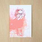 旅の途中の女の子  / 原画 送料無料　