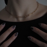 つけっぱなしok ステンレス製　necklace gold