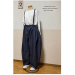 岡山　国産児島デニム　サロペットパンツ　ワイド