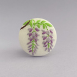 藤の花刺繍ブローチ