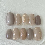【𝐧𝐞𝐰】no.53 summer beige nuance 𓇼ニュアンスネイル フラッシュマグ マグネット オーロラ ベージュ