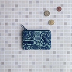 mina  perhonen jungle relief ミニポーチ　グリーン　ミナペルホネン の刺繍生地　コインケース　ちびっ子財布　夏祭り