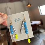 Sky Blue  antique  ／   アンティークガラスビーズピアス　／　antique beads  ／  France ／  1920年代