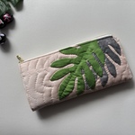 Ｌ字ファスナー長財布 ラウアエの木陰【マチ付き♪】　ハワイアンキルト