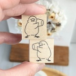 【糸電話をする文鳥さんセット：文鳥の日常　ラバースタンプ】