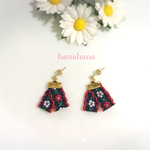 刺繍リボンのチロリアンピアス