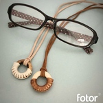 グラスホルダー ウッドリング　カラー飾り各色