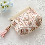 バネ口のポーチ/インド刺繍/フェイクレザーポーチ/プチギフト🎁