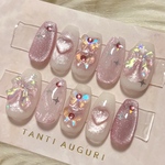 ♥aurora pink magnet ジェルネイルチップ♥