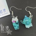 宇宙・猫のティーセット・パフェ/ピアス/ノンホールピアス
