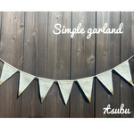 シンプル ガーランド with ビーズ　2