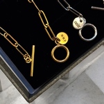 Engrave Me Set｜刻印ブレスレット／ネックレス シルバー イニシャル シルバーアクセサリー ペア ペアネックレス ブレスレット サージカルステンレスゴールド 名前 誕生日 ゴールド 推し活