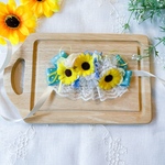🌻ひまわりチョーカー🌻　ひまわり　ペットチョーカー　うちの子記念日　トリミング　犬　猫アクセサリー　夏　お花首輪飾り　ヘッドドレス　ぬい