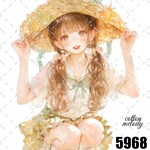 original sticker « no.5968 »     //     人物ステッカー オリジナルステッカー オリジナル人物ステッカー ステッカー cotton melody 