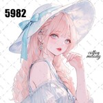 original sticker « no.5982 »     //     人物ステッカー オリジナルステッカー オリジナル人物ステッカー ステッカー cotton melody 