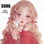 original sticker « no.5986 »     //     人物ステッカー オリジナルステッカー オリジナル人物ステッカー ステッカー cotton melody 