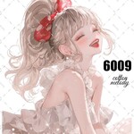 original sticker « no.6009 »     //     人物ステッカー オリジナルステッカー オリジナル人物ステッカー ステッカー cotton melody 