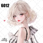 original sticker « no.6012 »     //     人物ステッカー オリジナルステッカー オリジナル人物ステッカー ステッカー cotton melody 