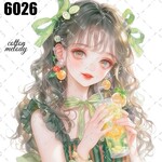 original sticker « no.6026 »     //     人物ステッカー オリジナルステッカー オリジナル人物ステッカー ステッカー cotton melody 