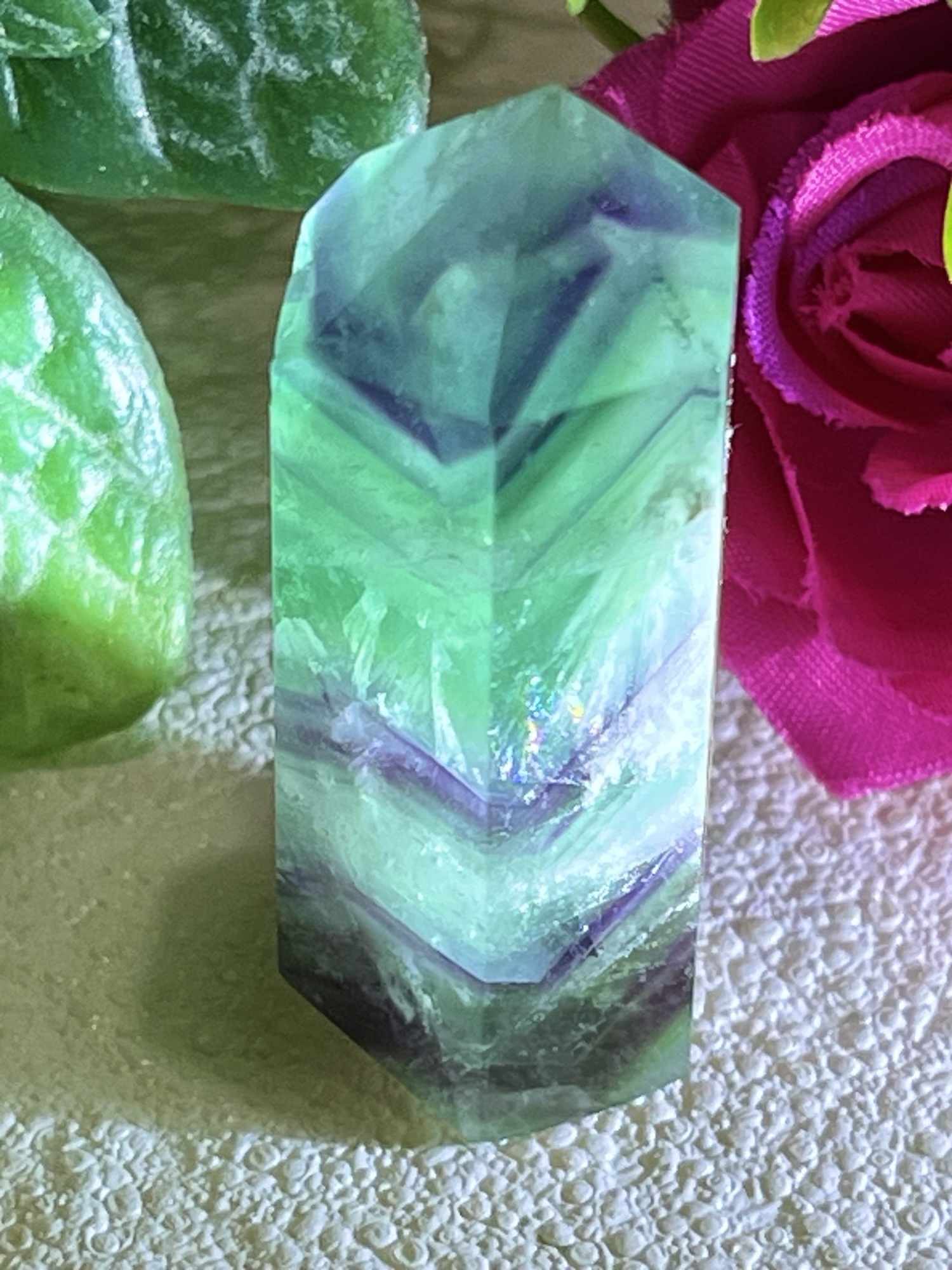 エンジェルフェザー　フローライト　マルチカラー　蛍石　ポイント　原石 Amazon.co.jp: エンジェルフェザー フローライト マルチカラー