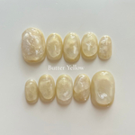 ButterYellow🧈  ネイルチップ  淡色  うるうる  うるちゅる  イエロー   キラキラ   ぷっくり  