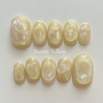 ButterYellow🧈  ネイルチップ  淡色  うるうる  うるちゅる  イエロー   キラキラ   ぷっくり  