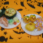 ハロウィンパーティ☆プレート　ミニチュア