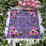 薔薇とかすみ草のブーケ　27 cm 四方