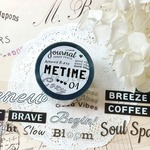 ★7月新入荷★[小行星] [XX-016] 給自己的時光(METIME 01) クリアPETテープ 切り売り(約4cm x 92cm)