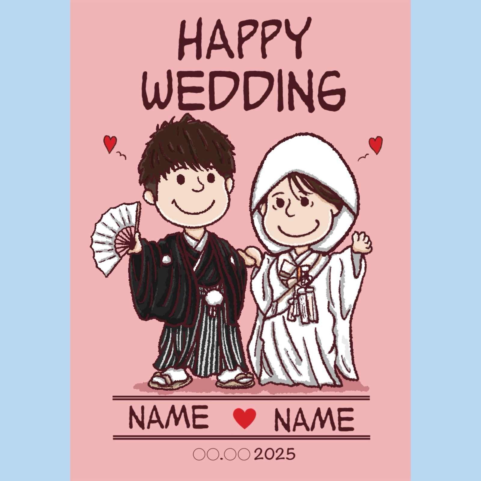 似顔絵 オーダー イラスト 】 ウェディング 記念日 還暦 誕生日