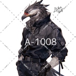 A-1008 動物 ステッカー sticker 素材 コラージュ collage シール achashop