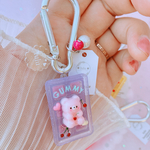 くまちゃんgummy ハンドメイドレジン　キーホルダー　ドリンク　くまちゃん　ゆめかわ　グミ