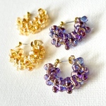 【new color】💜しゃらしゃらビーズサマーピアス🏝️☀️