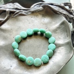 【1連15コセット】JIRI＊IVANA#czech beads#チェコビーズ　sea glass lentil10㍉ turquoise 