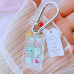 ちゅうちゅうgummy ハンドメイドレジン　キーホルダー　ドリンク　ねずみちゃん　ゆめかわ　グミ