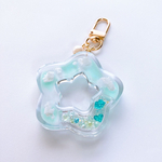 [6月28日販売] Heart hoop shaker keychain (turquoise)