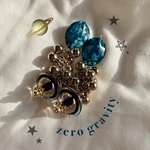 【1点もの】宇宙イメージの大ぶりピアス/イヤリング♡