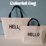 【Colorful Bag ブラック】 カラフルバッグ　PVCバッグ　防水バッグ　サブバッグ　サマーバッグ